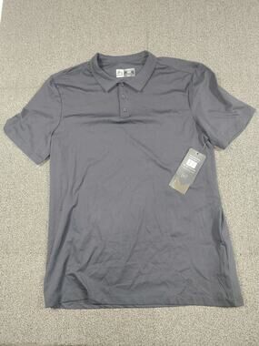 New RBX Golf Men's Size M Short Sleeve 3-Button Collar Polo Shirt Black